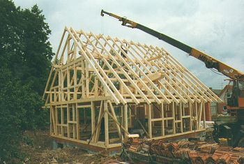 Holzhaus in Fachwerkbauweise